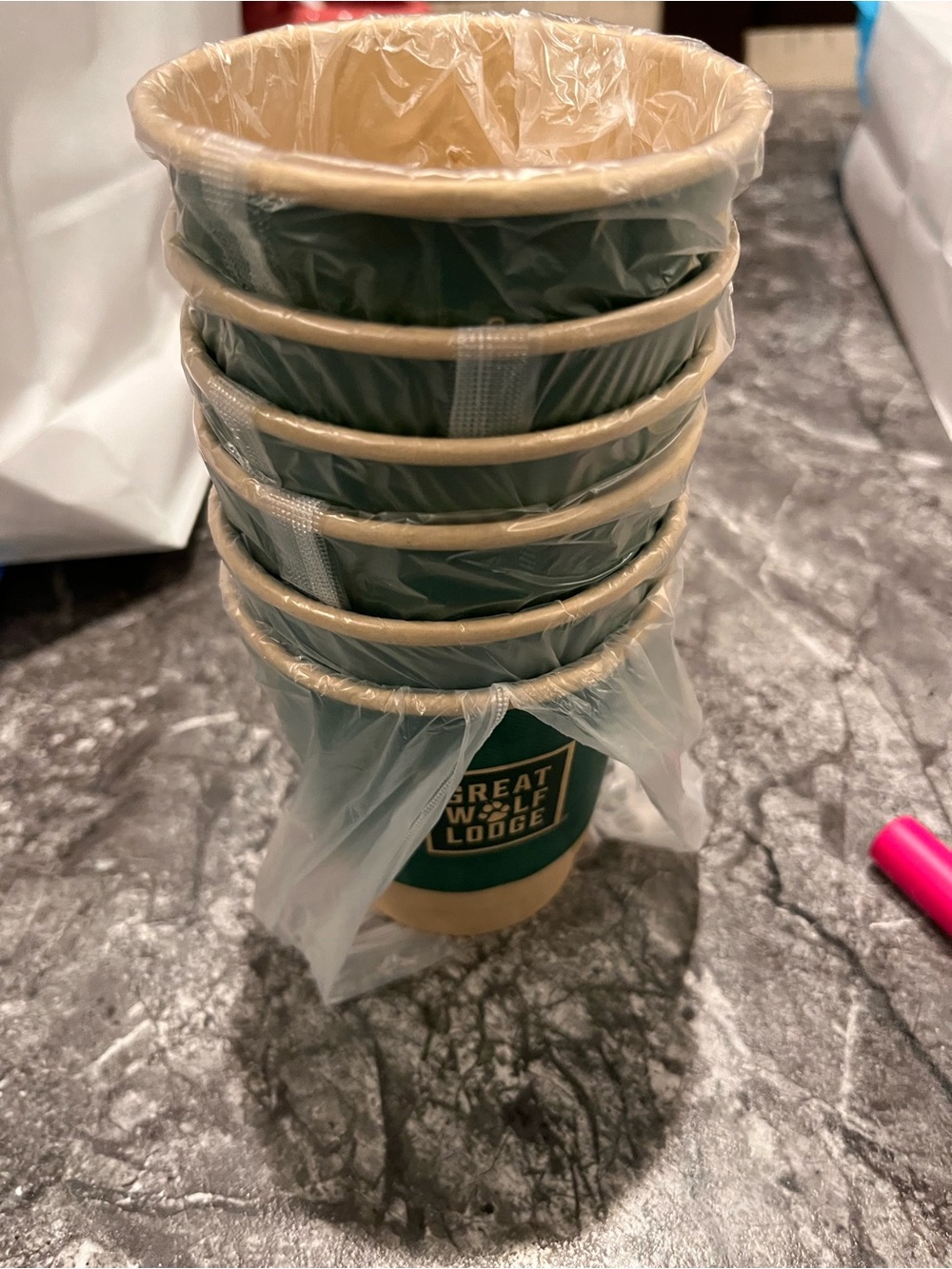Green Paper Cups - Pack of Disposable Party Cups